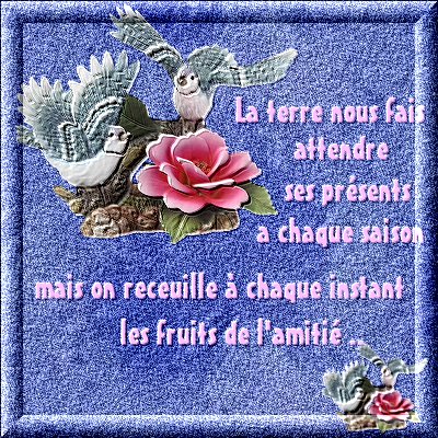 Toutes mon Amitié à vous tous....