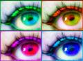 Yeux arc-en-ciel